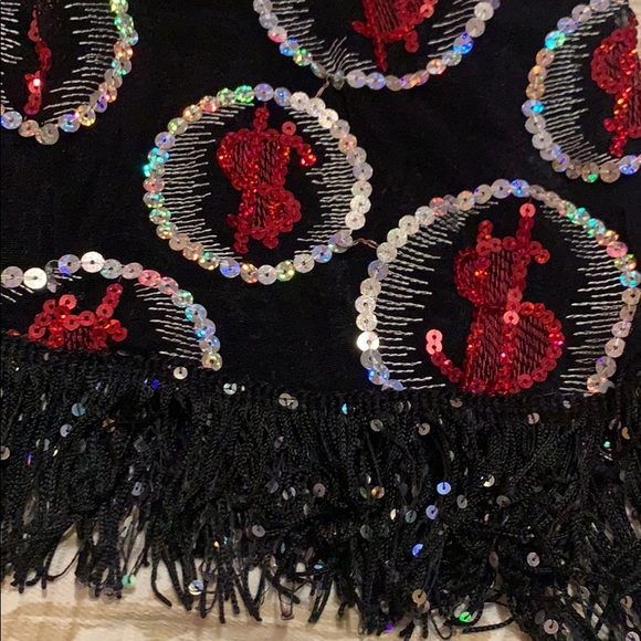 Vintage money bling sequins high low dress - Picture 4 of 6